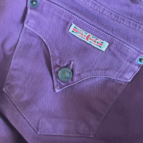 Y2K Hudson Denim Purple Button Pocket Straight Skinny Jean - Picture 6 of 15